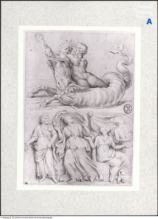 Vorderseite von Réunion des Musées Nationaux [https://www.deutsche-digitale-bibliothek.de/content/lizenzen/rv-ez/] Meerwesen mit Nymphe und ein bärtiger Mann mit drei Frauen - , bh482262_recto. Foto.