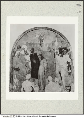 Vorderseite von Sopr. BAS Fi [https://www.deutsche-digitale-bibliothek.de/content/lizenzen/rv-ez/] Passionszyklus: Christus vor Pilatus - Gesamtansicht, bh482410_recto. Foto.