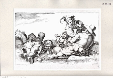 Vorderseite von Istituto Nazionale per la Grafica [http://creativecommons.org/publicdomain/mark/1.0/] Trinkgelage rastender Landleute - , bh482551. Foto.