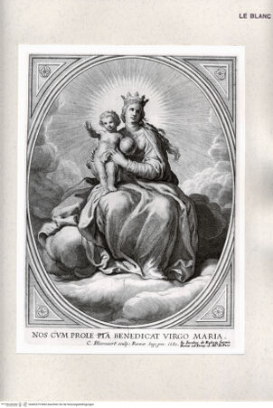 Vorderseite von Istituto Nazionale per la Grafica [http://creativecommons.org/publicdomain/mark/1.0/] Madonna mit dem Jesuskind auf Wolken - , bh482579. Foto.