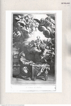 Vorderseite von Istituto Nazionale per la Grafica [http://creativecommons.org/publicdomain/mark/1.0/] Dem heiligen Antonius erscheint das Jesuskind - , bh482581. Foto.