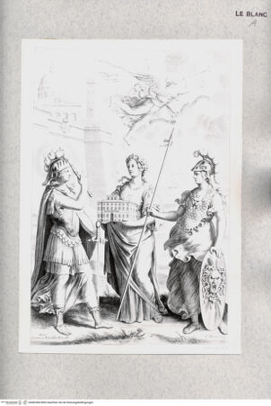 Vorderseite von Istituto Nazionale per la Grafica [http://creativecommons.org/publicdomain/mark/1.0/] Allegorie auf die Malteser mit Minerva und dem Modell des Hospizes der Hierosonymiter - , bh482584. Foto.