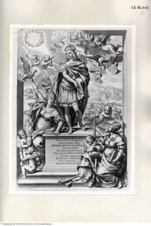 Vorderseite von Istituto Nazionale per la Grafica [http://creativecommons.org/publicdomain/mark/1.0/] Ferdinand IV. von Österreich, umgeben von allegorischen Figuren - , bh482590. Foto.