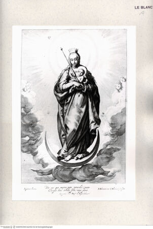 Vorderseite von Istituto Nazionale per la Grafica [http://creativecommons.org/publicdomain/mark/1.0/] Die Immaculata, auf der Mondsichel stehend - , bh482594. Foto.