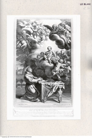 Vorderseite von Istituto Nazionale per la Grafica [http://creativecommons.org/publicdomain/mark/1.0/] Dem heiligen Antonius von Padua erscheint das Jesuskind - , bh482600. Foto.