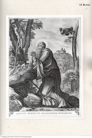 Vorderseite von Istituto Nazionale per la Grafica [http://creativecommons.org/publicdomain/mark/1.0/] Der heilige Benedikt im Gebet - , bh482601. Foto.