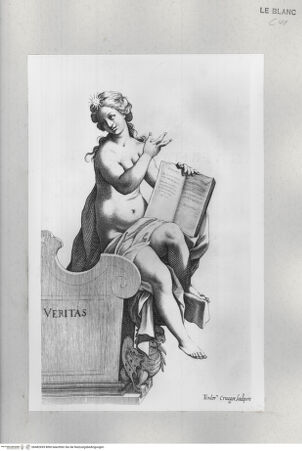 Vorderseite von Graphische Sammlung Albertina [http://creativecommons.org/publicdomain/mark/1.0/] Die Figur der Veritas für den Katafalk Pauls V. - , bh482695. Foto.