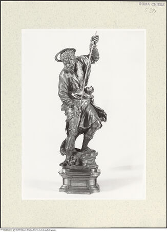 Vorderseite von Sopr. BAS ROMA [https://www.deutsche-digitale-bibliothek.de/content/lizenzen/rv-ez/] Statuetten vom Altar des heiligen Franz XaverDer heilige Isidor Agricola von Madrid - , bh483284_recto. Foto.