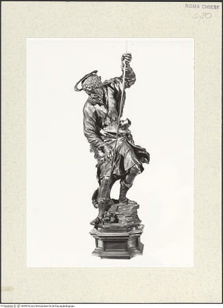 Vorderseite von Sopr. BAS ROMA [https://www.deutsche-digitale-bibliothek.de/content/lizenzen/rv-ez/] Statuetten vom Altar des heiligen Franz XaverDer heilige Isidor Agricola von Madrid - , bh483310_recto. Foto.