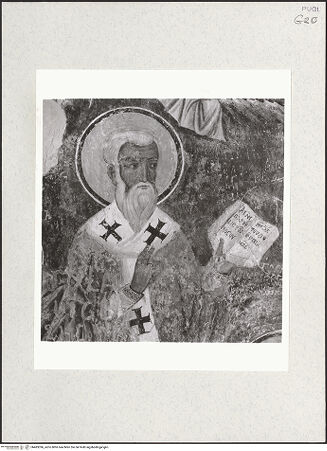 Vorderseite von Sigismondi, Roberto [http://creativecommons.org/licenses/by-nc-sa/4.0/] Marientod und Mariä Himmelfahrt (größtenteils zerstört) - Koimesis - Detail, Apostel mit geöffnetem Buch, bh483396_recto. Foto: Sigismondi, Roberto.