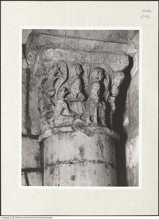 Vorderseite von Sigismondi, Roberto [https://www.deutsche-digitale-bibliothek.de/content/lizenzen/rv-fz/] Kapitelle der PfeilerSüdösticher Pfeiler: Der Geizhals in der Hölle; Die Verkündigung an den Hirten - Die Verkündigung an den Hirten, bh484035_recto. Foto: Sigismondi, Roberto.