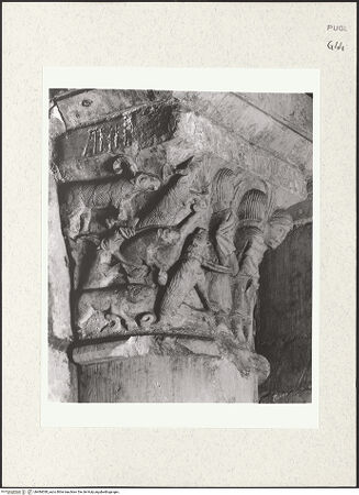 Vorderseite von Sigismondi, Roberto [https://www.deutsche-digitale-bibliothek.de/content/lizenzen/rv-fz/] Kapitelle der PfeilerSüdösticher Pfeiler: Der Geizhals in der Hölle; Die Verkündigung an den Hirten - Die Verkündigung an den Hirten, bh484038_recto. Foto: Sigismondi, Roberto.