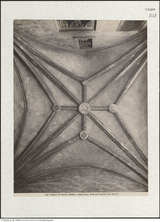 Vorderseite von Alinari [https://www.deutsche-digitale-bibliothek.de/content/lizenzen/rv-ez/] Castel Nuovo - Gewölbe, bh484483_recto. Foto.