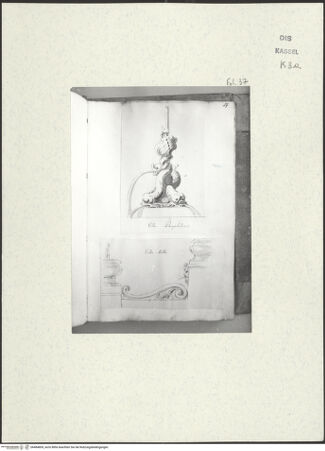 Vorderseite von Staatliche Kunstsammlungen, Schloss Wilhelmshöhe [https://www.deutsche-digitale-bibliothek.de/content/lizenzen/rv-ez/] Skizzenbuch der römischen ReiseFol. 37: Brunnen in der Villa Doria-Pamphilj und Detail eines Brunnens in der Villa Mattei - , bh484809_recto. Foto.