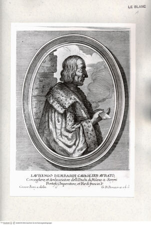 Vorderseite von Istituto Nazionale per la Grafica [http://creativecommons.org/publicdomain/mark/1.0/] Laurengo Isimbardi Cavalier Aurato, ... - , bh485299. Foto.