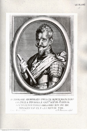 Vorderseite von Istituto Nazionale per la Grafica [http://creativecommons.org/publicdomain/mark/1.0/] D. Hercole Sfrondato Duca di Montemarciano ... - , bh485303. Foto.