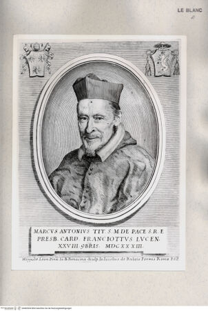 Vorderseite von Istituto Nazionale per la Grafica [http://creativecommons.org/publicdomain/mark/1.0/] Bildnis des Kardinals Marco Antonio Franciotti - , bh485304. Foto.