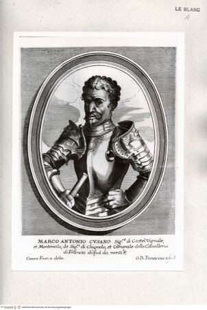 Vorderseite von Istituto Nazionale per la Grafica [http://creativecommons.org/publicdomain/mark/1.0/] Marco Antonio Cusano Sig.re di Castel Vignale ... - , bh485306. Foto.