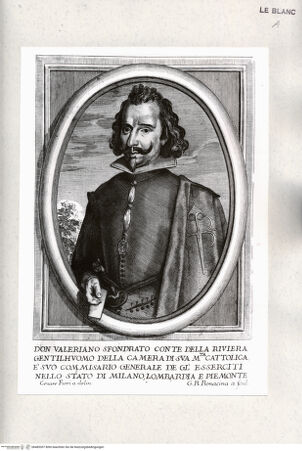 Vorderseite von Istituto Nazionale per la Grafica [http://creativecommons.org/publicdomain/mark/1.0/] Don Valeriano Sfrondato Conte della Riviera ... - , bh485307. Foto.