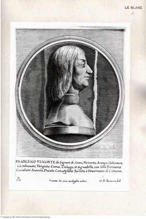 Vorderseite von Istituto Nazionale per la Grafica [http://creativecommons.org/publicdomain/mark/1.0/] Bildnis des Francesco Visconti - , bh485313. Foto.