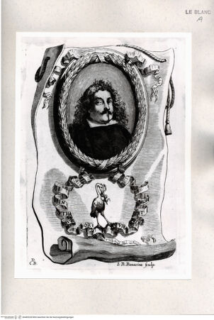 Vorderseite von Istituto Nazionale per la Grafica [http://creativecommons.org/publicdomain/mark/1.0/] These mit dem Medaillonbild eines unbekannten Edelmannes: In utraque Fortuna Fides et Amor - , bh485328. Foto.