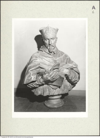 Vorderseite von Bibliotheca Hertziana [https://www.deutsche-digitale-bibliothek.de/content/lizenzen/rv-ez/] Porträtbüste von Kardinal Paolo Emilio Zacchia - , bh485749_recto. Foto: Savio, Oscar.
