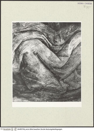 Vorderseite von Sopr. BAS ROMA [https://www.deutsche-digitale-bibliothek.de/content/lizenzen/rv-ez/] Szenen aus dem Leben des heiligen Bernhardin von SienaGewölbekappe: Der Evangelist Markus - Gewanddetail, vor der Restaurierung, bh485796_recto. Foto.