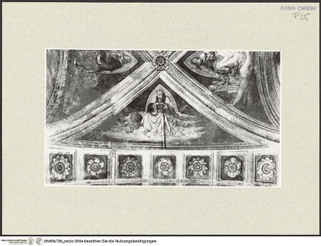 Vorderseite von Sopr. BAS ROMA [https://www.deutsche-digitale-bibliothek.de/content/lizenzen/rv-ez/] Szenen aus dem Leben des heiligen Bernhardin von Siena - Gewölbe, Detail, vor der Restaurierung, bh486186_recto. Foto.