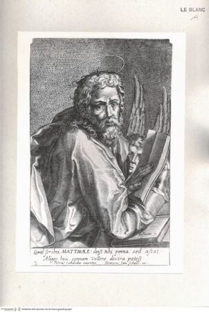 Vorderseite von Istituto Nazionale per la Grafica [http://creativecommons.org/publicdomain/mark/1.0/] Der Evangelist Matthäus - , bh486836. Foto.