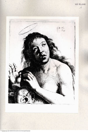Vorderseite von Istituto Nazionale per la Grafica [http://creativecommons.org/publicdomain/mark/1.0/] Die heilige Maria Magdalena mit dem Totenkopf - , bh486850. Foto.