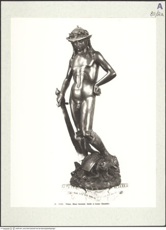 Vorderseite von Alinari [https://www.deutsche-digitale-bibliothek.de/content/lizenzen/rv-ez/] David - Gesamtansicht von vorn rechts, bh487491_recto. Foto.