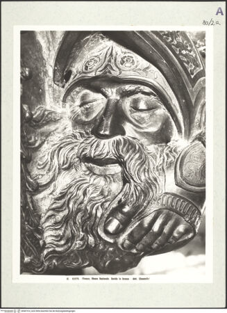 Vorderseite von Alinari [https://www.deutsche-digitale-bibliothek.de/content/lizenzen/rv-ez/] David - Detail, Kopf des Goliath, bh487516_recto. Foto.