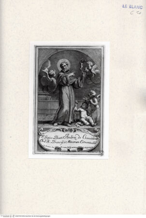 Vorderseite von Deutsche Fotothek [https://www.deutsche-digitale-bibliothek.de/content/lizenzen/rv-fz/] Der heilige Andreas von Anagni, mit einem Kruzifix und Putti - , bh487905. Foto.