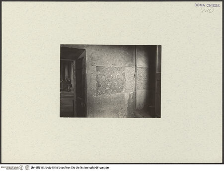 Vorderseite von unbekannt [https://www.deutsche-digitale-bibliothek.de/content/lizenzen/rv-fz/] Santi Nereo e AchilleoWestliches Pastophorium - Westliches Pastophorium, nach Südosten, Durchgang zum Chor, bh488618_recto. Foto.