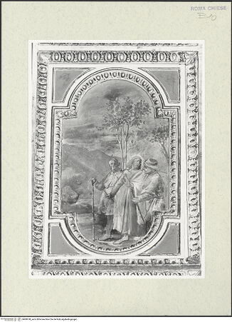 Vorderseite von Sopr. BAS ROMA [https://www.deutsche-digitale-bibliothek.de/content/lizenzen/rv-ez/] Der Gang nach Emmaus - , bh488740_recto. Foto.