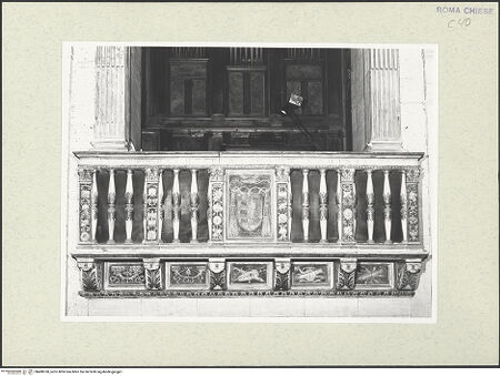 Vorderseite von Sopr. BAS ROMA [https://www.deutsche-digitale-bibliothek.de/content/lizenzen/rv-ez/] Sängelkanzel - , bh488760_recto. Foto.