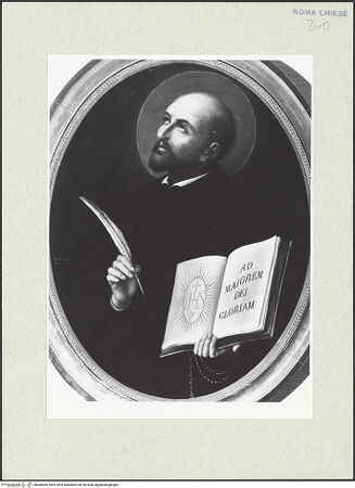 Vorderseite von Sopr. BAS ROMA [https://www.deutsche-digitale-bibliothek.de/content/lizenzen/rv-ez/] Der heilige Ignatius von Loyola - , bh488855_recto. Foto.