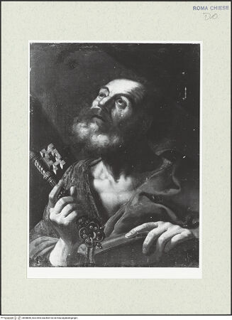 Vorderseite von Sopr. BAS ROMA [https://www.deutsche-digitale-bibliothek.de/content/lizenzen/rv-ez/] Der heilige Petrus - , bh488856_recto. Foto.