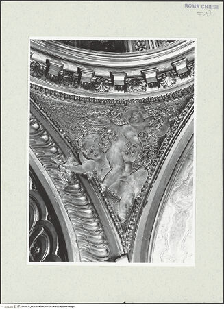 Vorderseite von Sopr. BAS ROMA [https://www.deutsche-digitale-bibliothek.de/content/lizenzen/rv-ez/] Zyklus von Engeln mit Pflanzen der MariensymbolikEngel mit Rosen - , bh488871_recto. Foto.