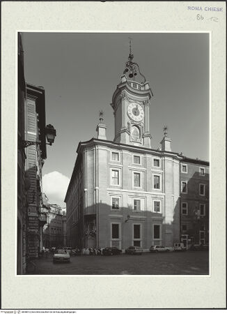 Vorderseite von Lieberman [https://www.deutsche-digitale-bibliothek.de/content/lizenzen/rv-ez/] Santa Maria in VallicellaTorre dell' Orologio - Fassade zur Piazza dell'Orologio, bh488913_recto. Foto.