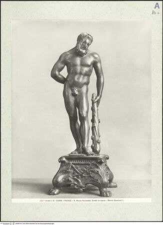 Vorderseite von Alinari [https://www.deutsche-digitale-bibliothek.de/content/lizenzen/rv-ez/] Ruhender Herkules - , bh489140_recto. Foto.