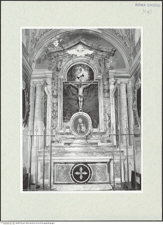 Vorderseite von Sopr. BAS ROMA [https://www.deutsche-digitale-bibliothek.de/content/lizenzen/rv-ez/] Altar des Heiligen Kreuzes - , bh489203_recto. Foto.
