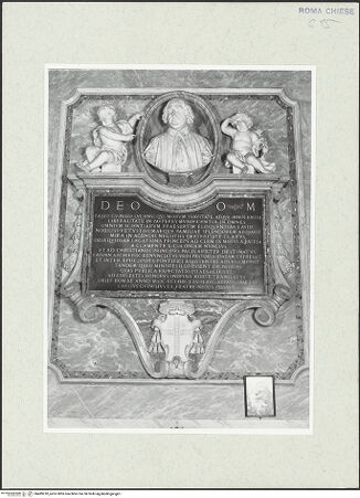 Vorderseite von Sopr. BAS ROMA [https://www.deutsche-digitale-bibliothek.de/content/lizenzen/rv-ez/] Grabmal von Fabio Guinigi - , bh489210_recto. Foto.