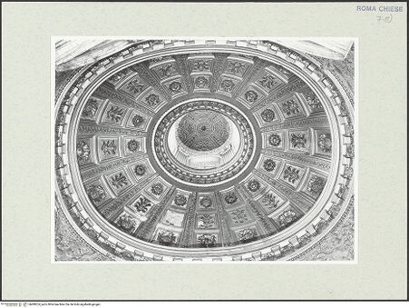 Vorderseite von Sopr. BAS ROMA [https://www.deutsche-digitale-bibliothek.de/content/lizenzen/rv-ez/] Santa Croce e San Bonaventura dei Lucchesi - 2. Kapelle rechts (della Santissima Trinità), Gewölbe mit Stukkaturen nach Entwurf von Simone Costanzi, 1701, bh489224_recto. Foto.