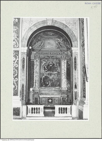 Vorderseite von Sopr. BAS ROMA [https://www.deutsche-digitale-bibliothek.de/content/lizenzen/rv-ez/] Santa Croce e San Bonaventura dei Lucchesi - 3. Kapelle links (dell'Assunta), bh489229_recto. Foto.