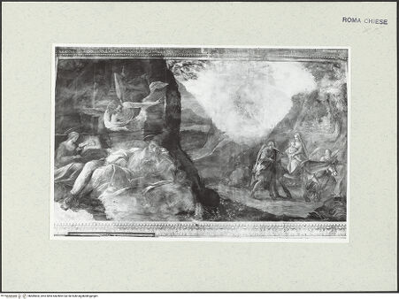 Vorderseite von Sopr. BAS Roma [https://www.deutsche-digitale-bibliothek.de/content/lizenzen/rv-ez/] Zyklus mit Szenen des alten und des neuen TestamentsTraum Josephs und Flucht nach Ägypten - , bh489804_recto. Foto.