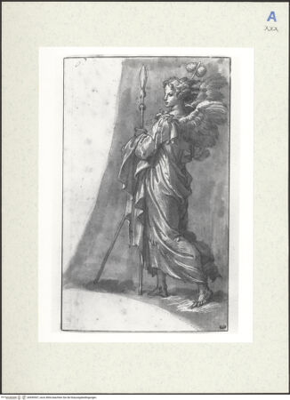 Vorderseite von Ecole Nationale Supérieure des Beaux Arts [https://www.deutsche-digitale-bibliothek.de/content/lizenzen/rv-ez/] Engel mit Lanze - , bh490507_recto. Foto.