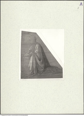 Vorderseite von Kupferstichkabinett [https://www.deutsche-digitale-bibliothek.de/content/lizenzen/rv-ez/] Kniende Frau (Gewandstudie für das Bienenwunder des heiligen Ambrosius von Fra Filippo Lippi im Gemäldegalerie in Berlin) - , bh490657_recto. Foto: Anders, Jörg P..