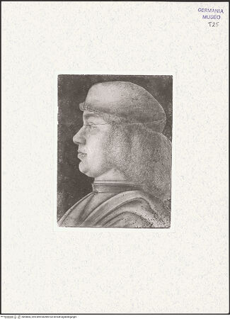 Vorderseite von Kupferstichkabinett [https://www.deutsche-digitale-bibliothek.de/content/lizenzen/rv-ez/] Portrait eines Mannes im Profil - , bh490866_recto. Foto: Anders, Jörg P..