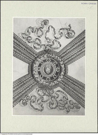 Vorderseite von Sopr. BAS ROMA [https://www.deutsche-digitale-bibliothek.de/content/lizenzen/rv-ez/] Deckenmalerei in San Giacomo degli Spagnoli - Gewölbebemalung, bh490984_recto. Foto.